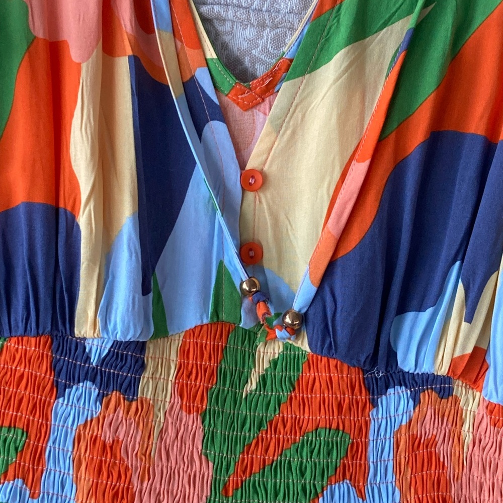 Colorful Abstract Maxi Dress